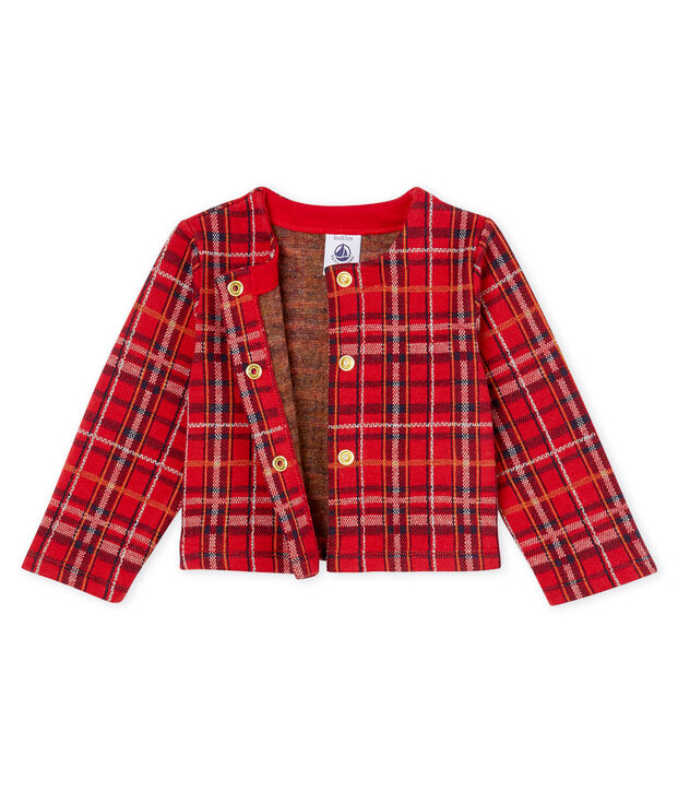 Baby Girls' Checked Cardigan red/multicolor