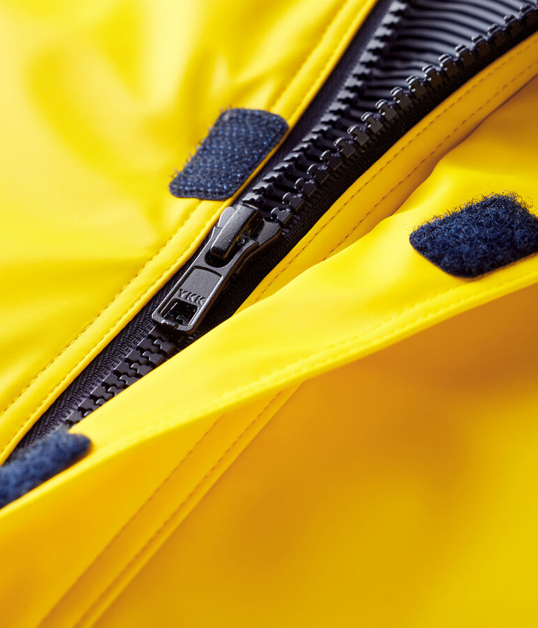 Baby's unisex waxed puffer jacket yellow