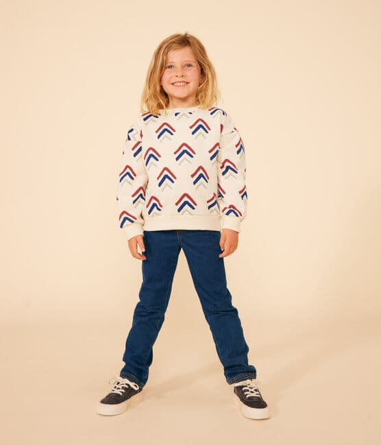 Children's Printed Fleece Sweatshirt AVALANCHE white/MULTICO