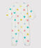 Babies' Heart Patterned Fleece Onesie MARSHMALLOW white/MULTICO white