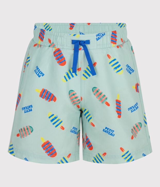 Children's printed swim shorts blue/multicolor