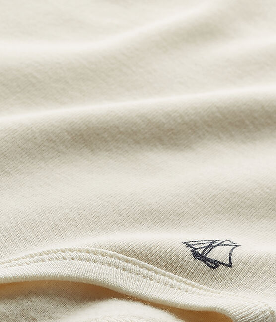 Baby boy's bodysuit with collar COQUILLE beige