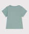 Children's plain short-sleeved cotton T-shirt PAUL green