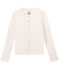 Women's extra-fine tube knit cardigan MARSHMALLOW white