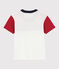 Boys' Short-Sleeved Cotton T-Shirt TERKUIT red/MARSHMALLOW white