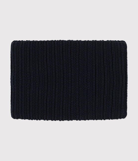 Children's fleece-lined knitted snood SMOKING blue