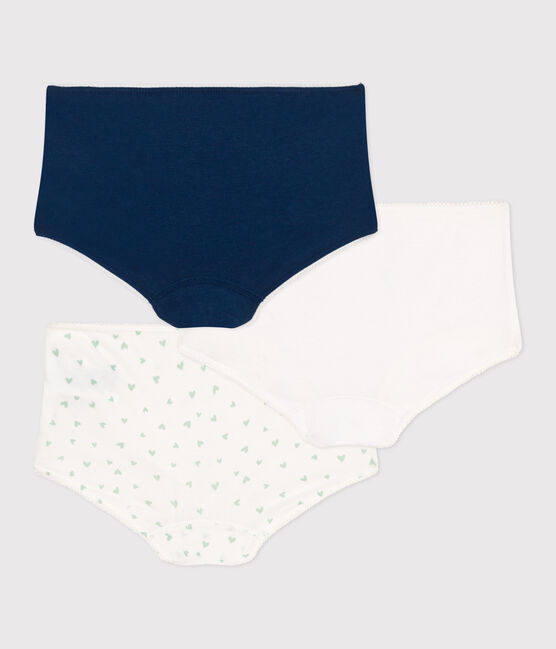 Children's heart-print cotton and elastane shorties - 3-pack variante 1