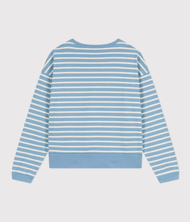 Women's Cotton Breton Sweatshirt blue/beige