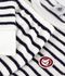 Children's stripy cotton terry pyjamas blue/blue