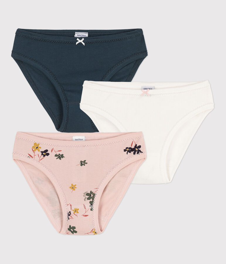 Girls' Floral Cotton Briefs - 3-Pack multicolor