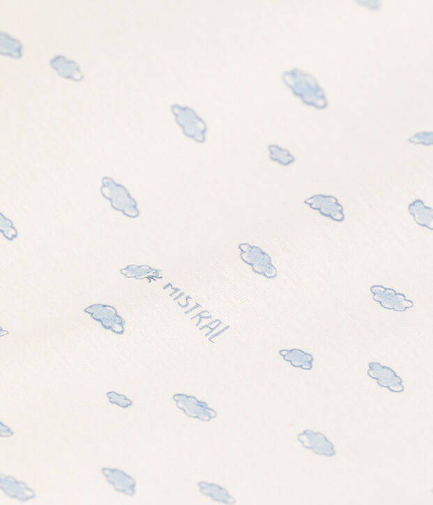 Cotton TOG 2-Rated cloud-pattern sleeping bag white/multicolor