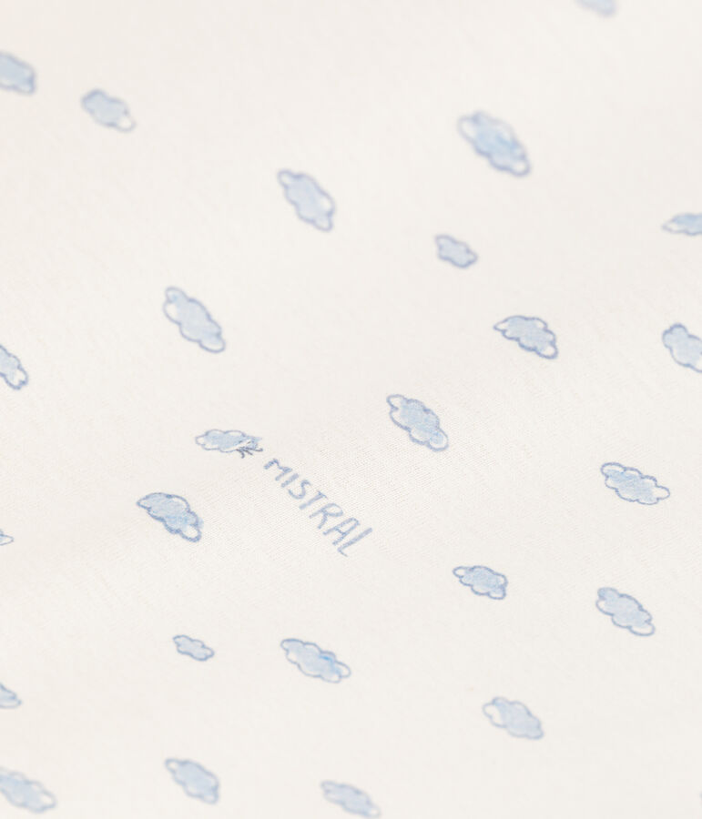 Cotton TOG 2-Rated cloud-pattern sleeping bag white/multicolor