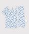 Boys' Monkey Themed Short-Sleeved Cotton Pyjamas MARSHMALLOW white/BRASIER blue