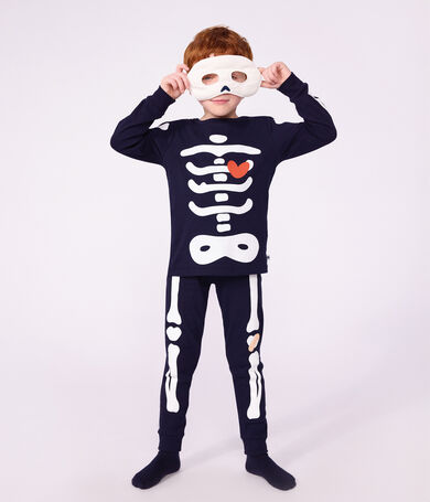 Children's cotton skeleton costume pyjamas