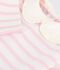 Babies' cotton  Breton top pink/pink