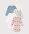 Floral Long-Sleeved Cotton Bodysuits - Pack of 5 variante 1