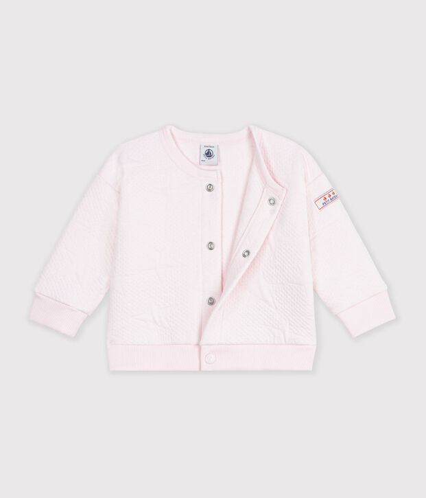 Babies' cardigan in thick cotton with a star motif BARELY