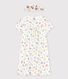 Girls' Short-Sleeved Floral Cotton Nightdress