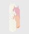 Pack of babies' floral cotton bodies with straps variante 1