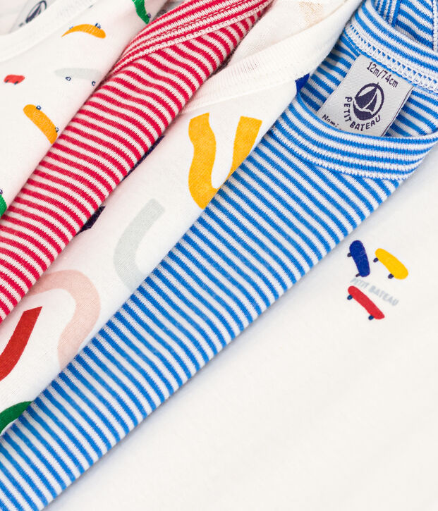 Babies' Sleeveless Cotton Skate Bodysuits - 5-Pack multicolor