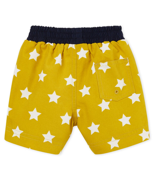 Baby boys' printed beach shorts green/white