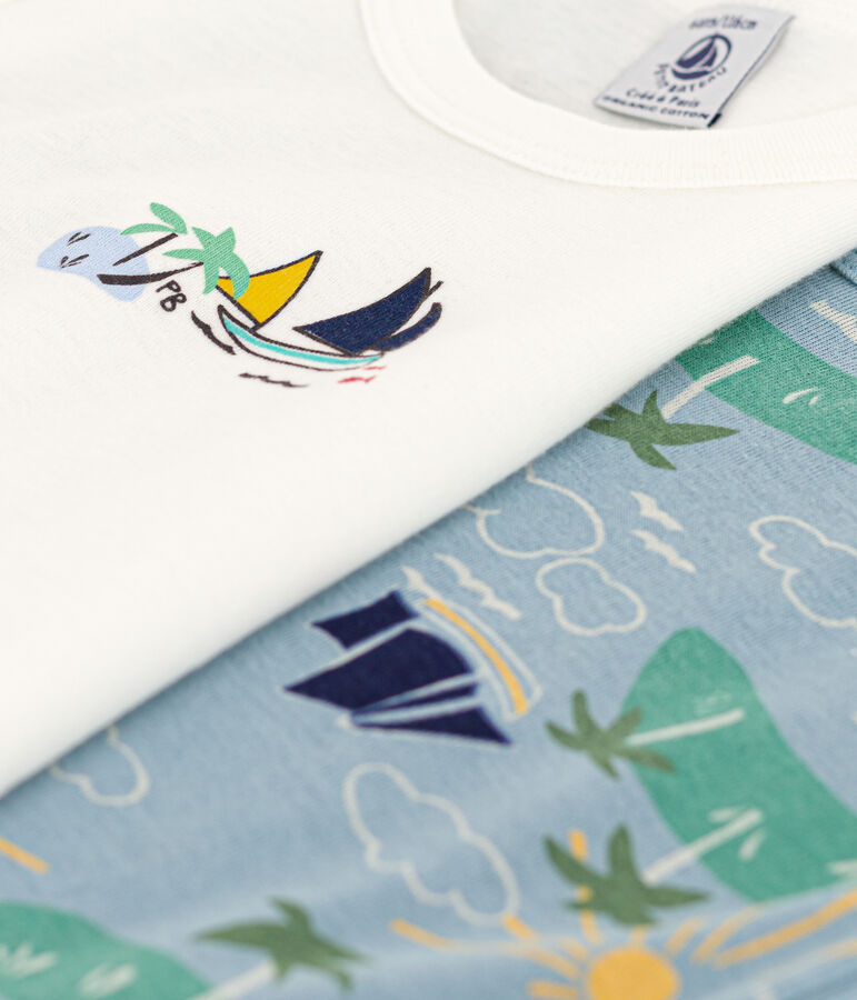 Boys' Explorer Patterned Cotton Vests - 2-Pack multicolor