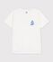 Unisex short-sleeved plain cotton T-shirt white