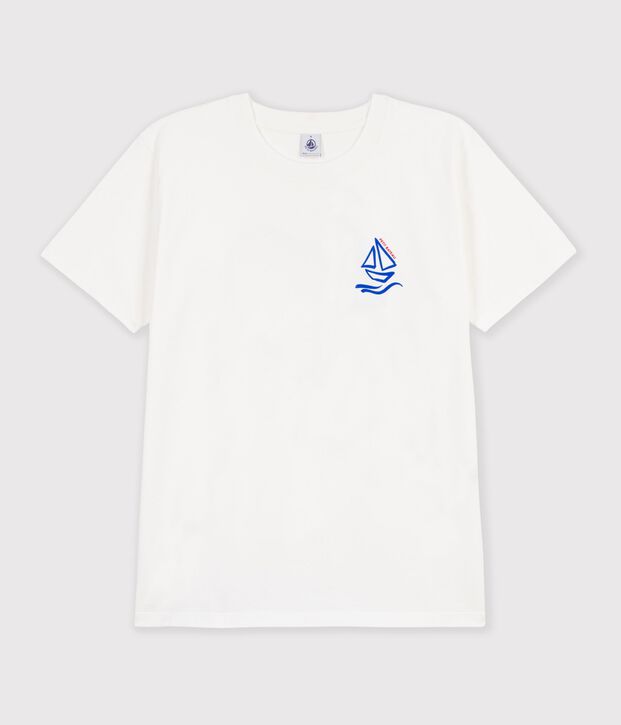 Unisex short-sleeved plain cotton T-shirt white