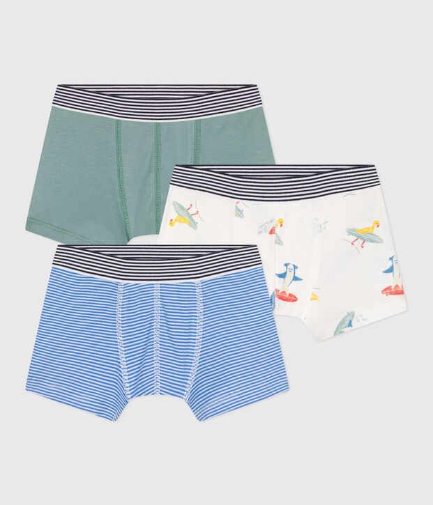 Children's surfer print cotton boxers - 3-Pack multicolor