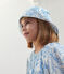 Capeline enfant fille en popeline imprimé MARSHMALLOW blue/PORCELANA