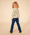 Girls' Cotton Cardigan AVALANCHE white/MULTICO