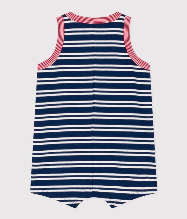Babies' Petit Bateau X Snoopy Light Jersey Playsuit blue/multicolor