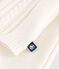 Babies' wool and cotton cardigan MARSHMALLOW white
