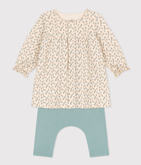 Babies' Tube Knit Dress with Leggings AVALANCHE white/MULTICO