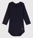 Babies' Long-Sleeved Cotton Bodysuit With Ruff Collar