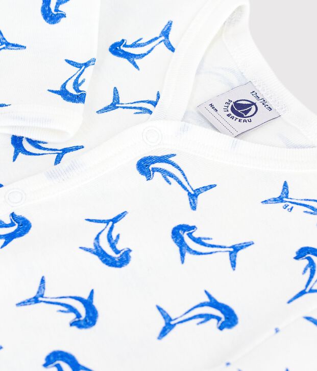 Dors bien sans pied en coton white/blue/multicolor