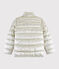 Girls' velvet puffer jacket ARGENT grey