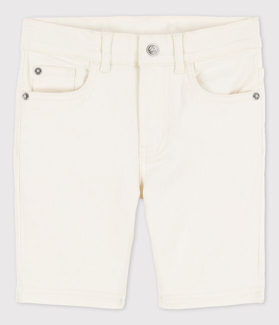 Boys' Denim Bermuda Shorts AVALANCHE Ecru