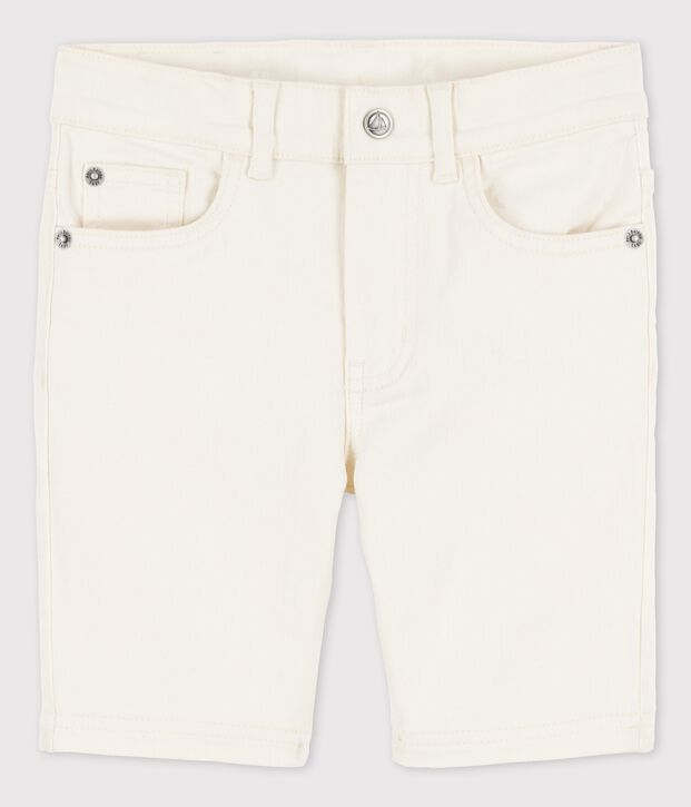 Boys' Denim Bermuda Shorts Ecru