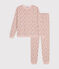 Women's cotton floral print pyjamas SALINE pink/MULTICO white