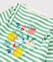 Girls' Short-Sleeved Jersey T-shirt ALOEVERA green/MARSHMALLOW white