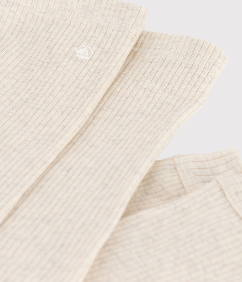 Babies' Rib Knit Leggings MONTELIMAR CHINE beige