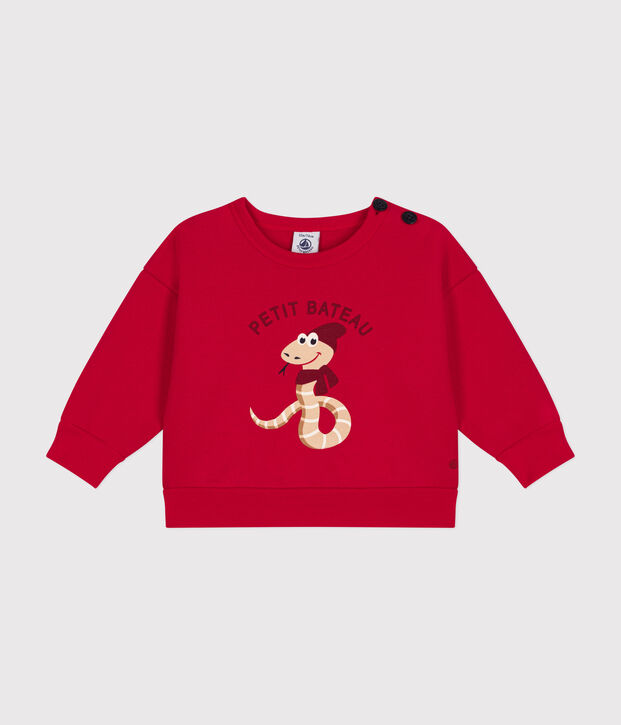 Babies' fleece sweatshirt red