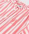 Children's short-sleeved stripy cotton blouse pink/white