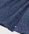 Short skirt in plain denim with a star pattern blue