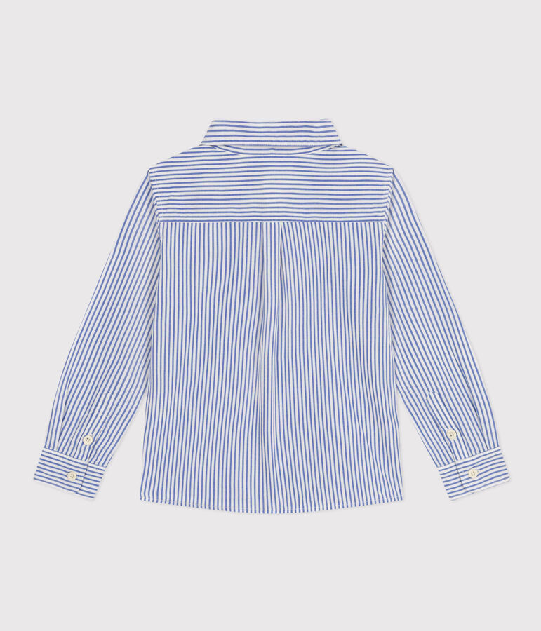 Boys' Striped Shirt GAULOISE /MARSHMALLOW