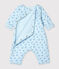 Unisex Baby's Long Tube Knit Bodysuit FRAICHEUR blue/MULTICO white