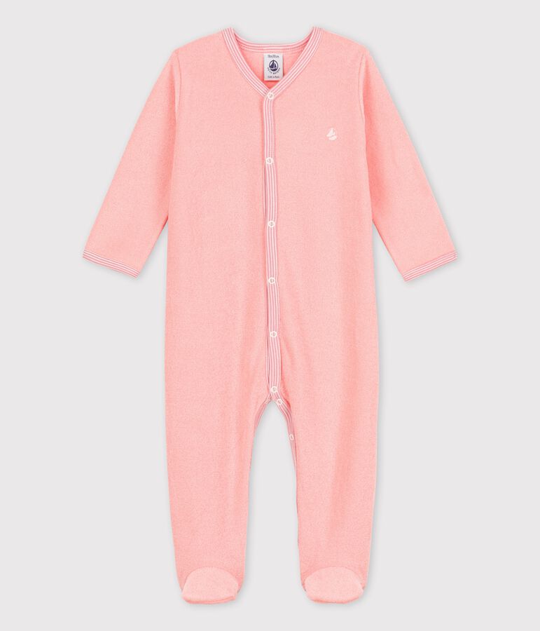 Babies' Terry Sleepsuit pink