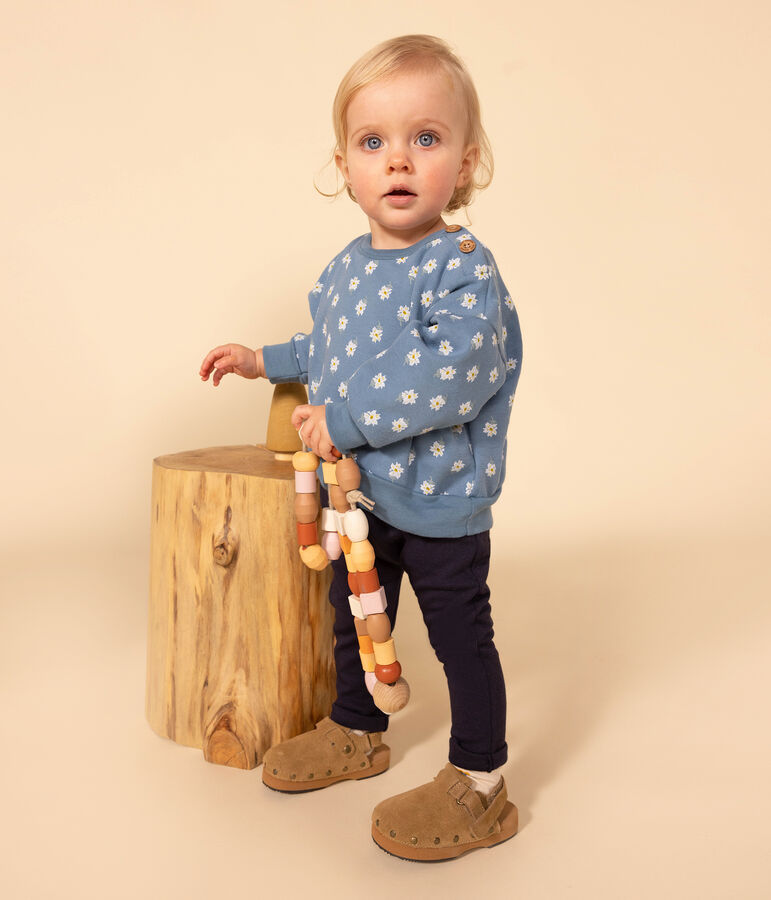 Babies' Thick Jersey Sweatshirt blue/multicolor