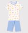 Boys' Paris Cotton Short Pyjamas MARSHMALLOW white/MULTICO white